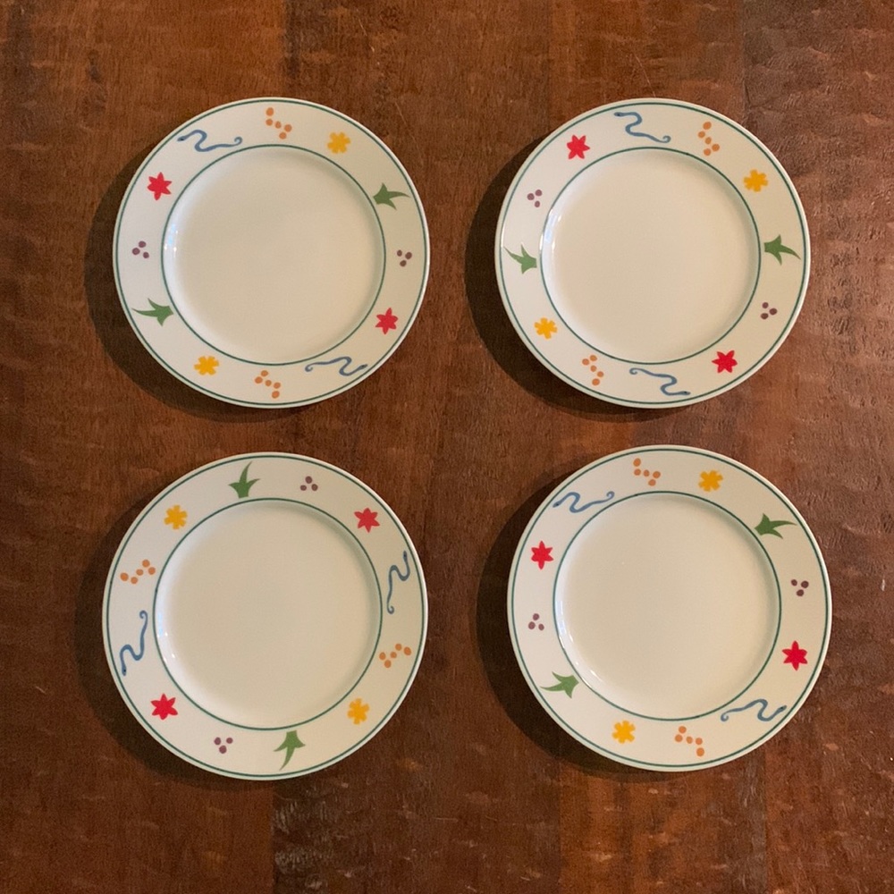 Pottery Barn Safari 8.25” Salad 🥗/Dessert 🍮 4pc Plate Set